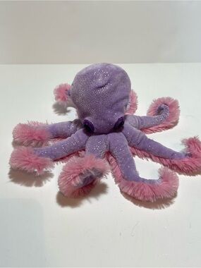 Plush Purple and Pink Sparkle Octopus Stuffed Toy